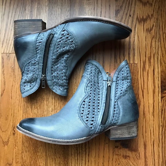 Seychelles Shoes - Seychelles blue grey leather western booties
